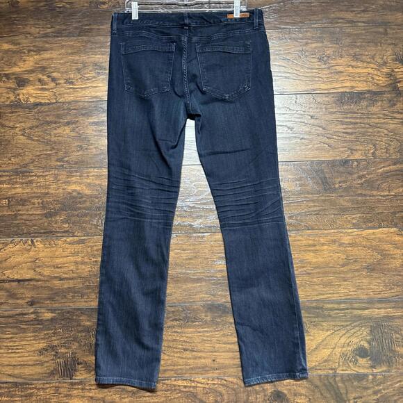 Express Women's Low-Rise Jeans - Straight, Medium Wash Denim - Size 12 Stretch - Picture 3 of 7